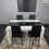 Dining Table and 4 Leather Chairs Kitchen Dining Room Set 1