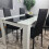Dining Table and 4 Leather Chairs Kitchen Dining Room Set 11