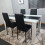 Dining Table and 4 Leather Chairs Kitchen Dining Room Set 3