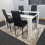 Dining Table and 4 Leather Chairs Kitchen Dining Room Set 9