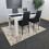 Dining Table and 4 Leather Chairs Kitchen Dining Room Set 13