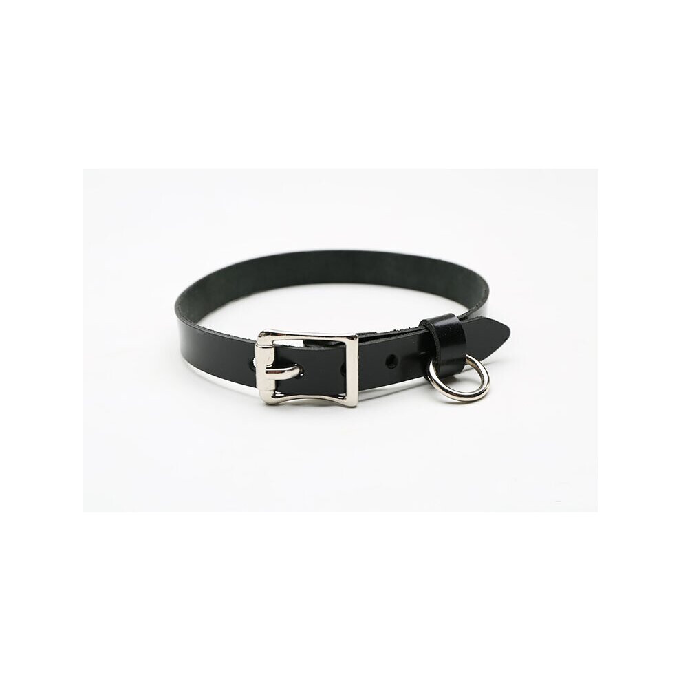 Multicoloured Punk Gothic Rock O Round Metal Buckle Rivets Leather Charm Choker Collar Necklace