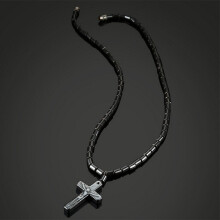 Hematite Necklace With Magnetic Therapy For Healing Health Jewelry Cross Pendant