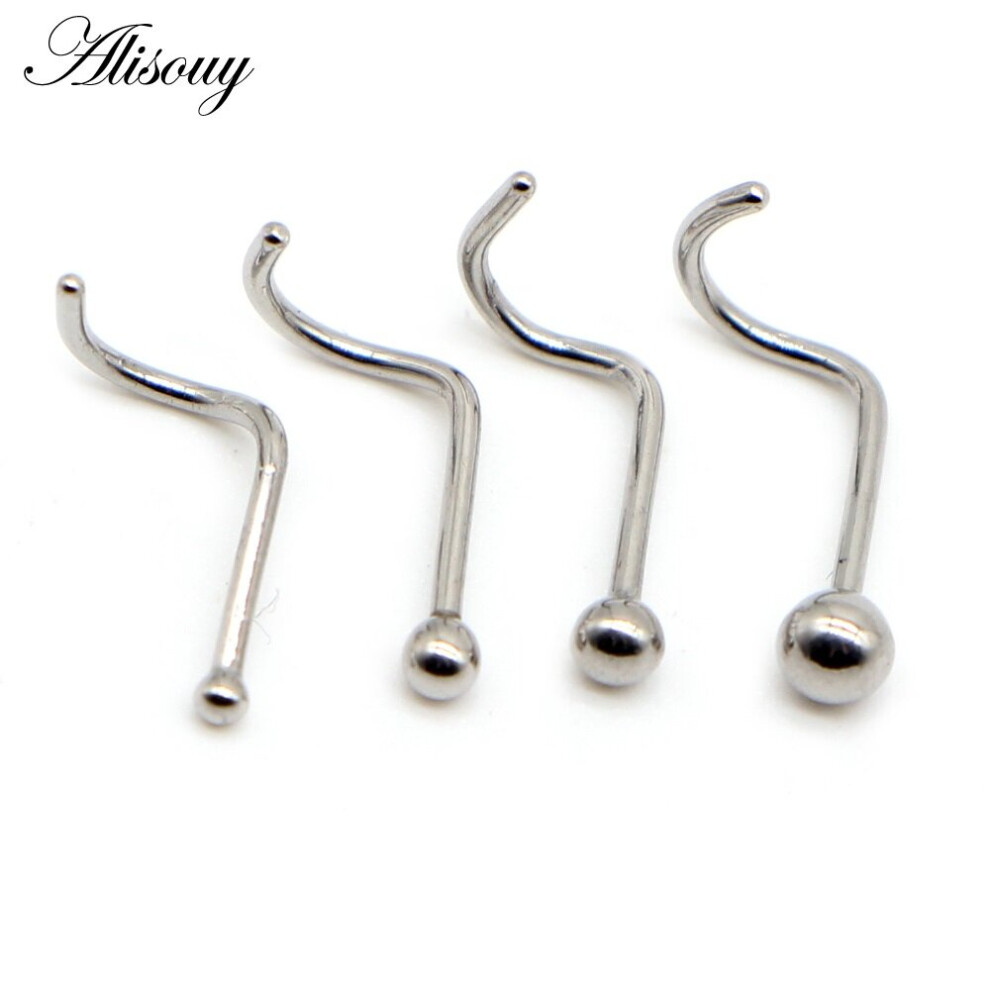 (Black Gun Plated, Green) 1PC Small Ball Nose Rings Piercing Ear Studs Earrings 1.5mm 20G Surgical Stainless Steel Body Jewelry-image-OPC-PBRNQH6-NEW