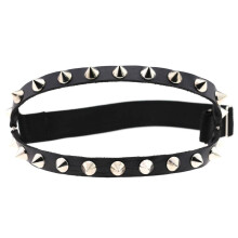 Sexy Women Sock Gothic Harajuku Elastic Garter Belt Punk Gothic Leather Heart Rivet Leg Ring Cosplay Club Party