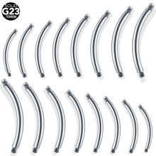 Titanium Curved Bar Parts Screw Barbells For Eyebrow Navel Piercing Jewelry Post 6mm-16mm Replacements Accessories 14G 16G