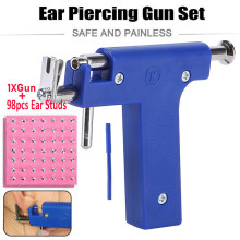 Body Jewelry Piercing Gun With Ears Studs Tools Ear Nose Navel Piercing Tool Disposable Sterile with 98pcs Ear Studs Gun Kit