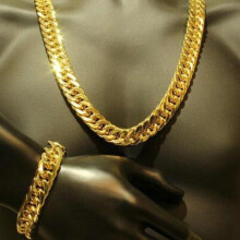 12MM Men Women's Jewelry Sets Necklace Bracelet Set Hiphop Chain