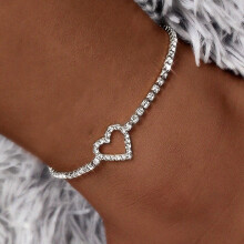 Fancy Hollow Out Heart Anklet Bracelet Women 1Pcs Leg Chain Love Ankle Anklet Girl Gift Statement Jewelry Bulk