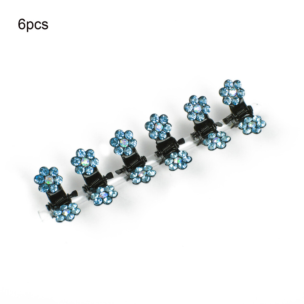 6/12pcs Crystal Rhinestone Flower Hair Claws Clamps Hairgrip Accessories Hairpins Hair Clips Jewelry for Women Bridal Kids Girl-image-OPC-PBRNSHK-NEW