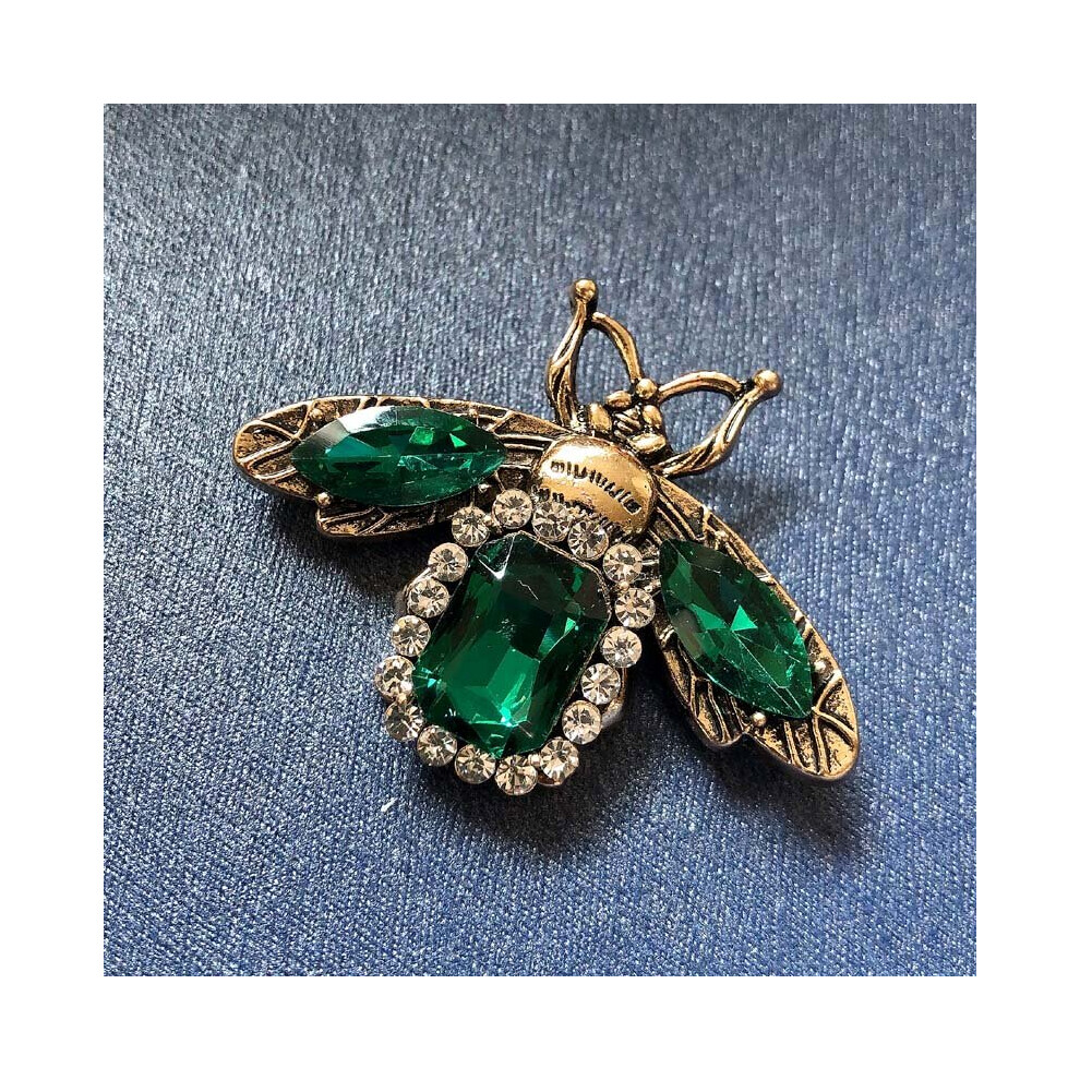 Vintage Crystal Bee Brooch Insect Collar Pin Bees Brooches For Women Clothes Scarf Clip Rhinestone Brooch Jewelry Gift Not,Specified