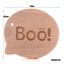 (Style 1 White-3Pcs 3mm) 1/2/3Pcs Baby Teether Wooden Food Cartoon Animals Natural Beech Wood Teething for Baby Rodent Teether Necklace Nursing Toy