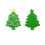 Chenkai 5PCS Silicone Christmas Tree Teether Baby Teether For DIY Baby Nursing Chewing Teether Chain Pendant Necklace Toy 5