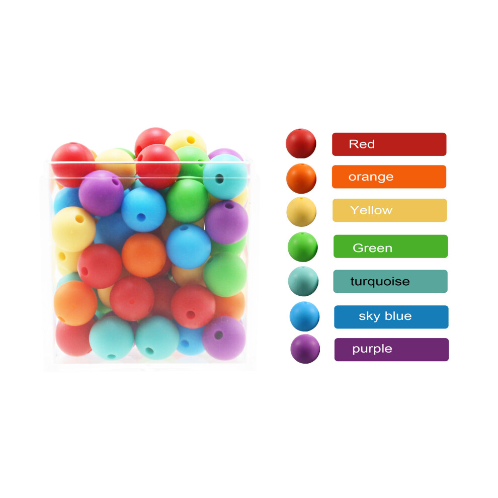 (1 White-10mm) 10pcs 10mm 12mm 15mm 20mm Silicone Beads Teething Chew Beads Food Teether BPA Diy Jewelry Baby Teether Toy Pacifier