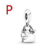 I Love Shopping Handbag Dangle Charm Bead Fit Snake Chain Bracelet Bangle PAN Series-8