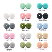 20pcs Beehive Silicone Beads Baby Teething Round Food Spiral Beads 15mm DIY Threaded BPA Beads Baby Teethers