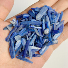 (Kyanite Navy Blue-20G 13mm) Natural Kyanite Quartz Polished Thin Slice Shape Crystal Gravel Cyanite Gem stone Healing Crystals Room Decor Reiki Healing
