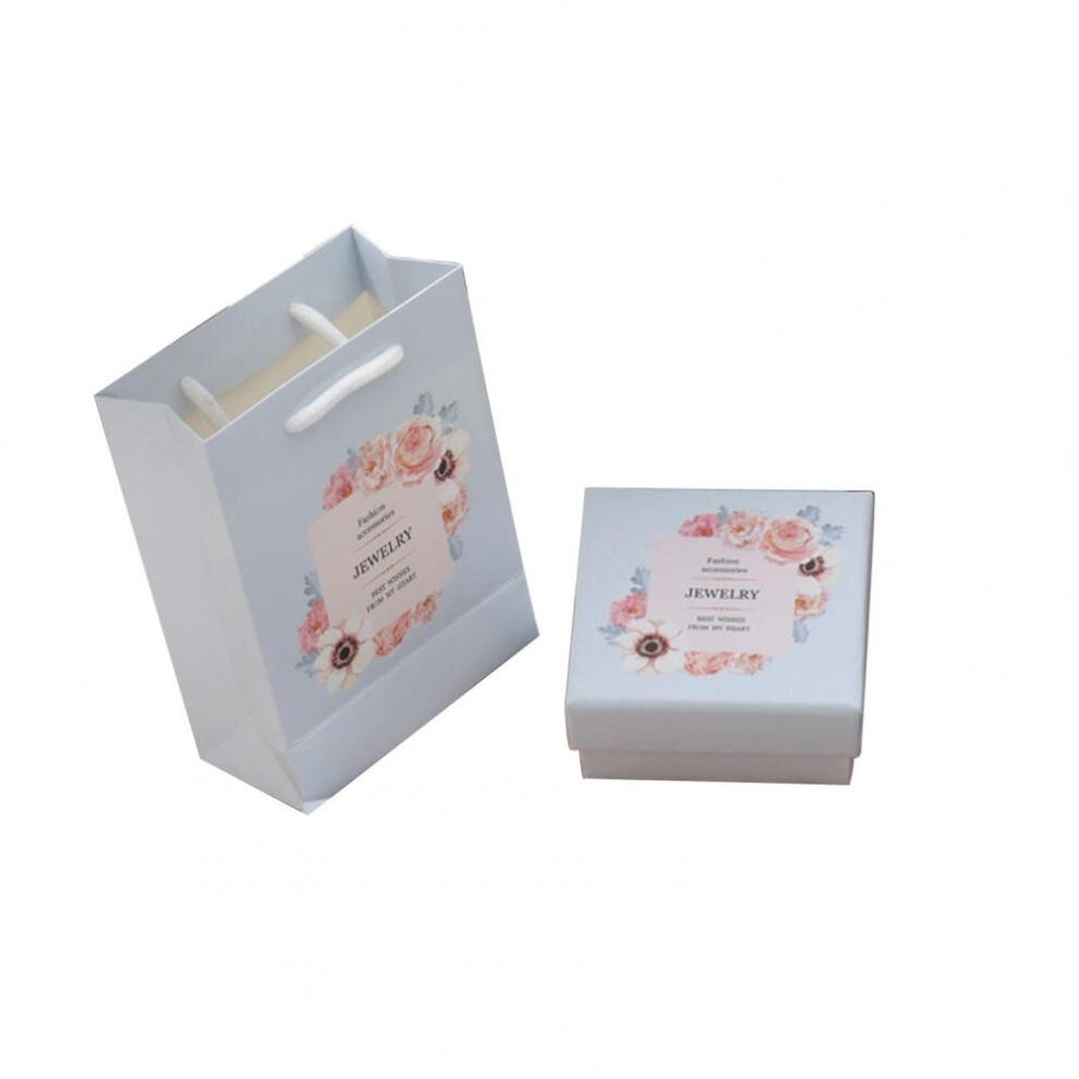 (Blue-S) with Handbag Flower Printing Portable Gift-giving Sponge Liner Multifunction Colorful Jewelry Packing Box Wedding Favor-image-OPC-PBRPHQZ-NEW