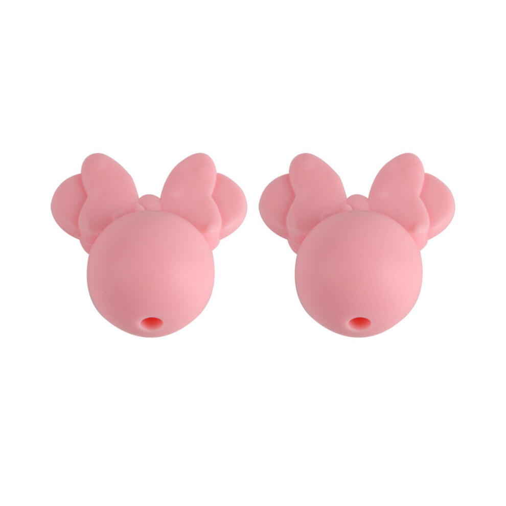 Kovict 10Pcs Baby Teething Beads Food Cartoon Mouse Shape Beads For Necklaces Bpa Baby Teether Toy Nursing Multicoloured