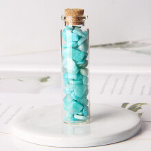 (1.Blue amazonite White-22x40mm Bottle Other) 1PC Natural Chip Stone Wishing Bottle Rutilated Quartzs Crystal Amethysts Citrines Gravel Mineral Healing Reiki Decoration Lucky