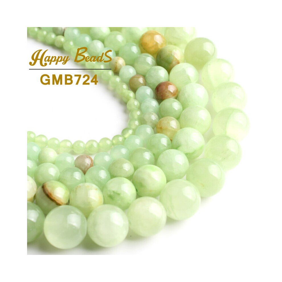 Natural Stone Light Green Jades Beads Round Loose Bead For Jewelry Making DIY Bracelets Necklace 15''Strand/Inches 4/6/8/10/12mm-image-OPC-PBRPKYY-NEW