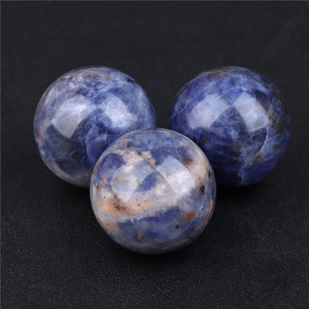 (NO.1 Sodalite White-1pcs 6mm) 20MM Natural Stone Balls Polished Quartzs Agates Jaspers Healing Massage Spheres Ornament For Home Decoration-image-OPC-PBRPMPK-NEW