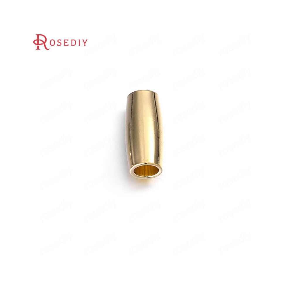 24K Brass Round Oval Cylindrical Spacer Beads Bracelet Beads Jewelry Making Supplies Diy Findings Accessories-image-OPC-PBRQCXR-NEW
