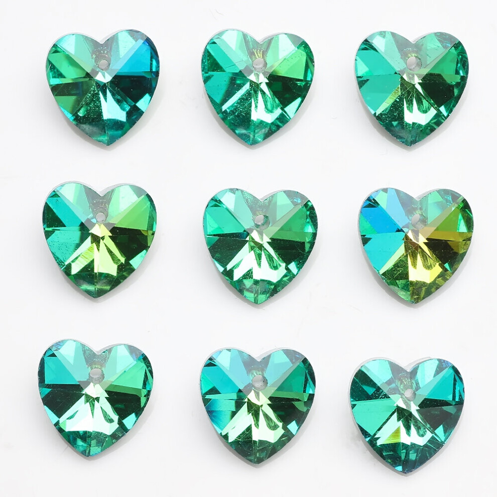Austrian Glass Heart Bead Star Butterfly Shape Green Crystal Drop Pendant For Jewelry Supplier Making Charms Earing Necklace DIY-image-OPC-PBRQK9C-NEW