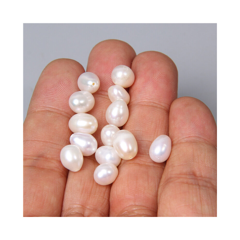 Natural Freshwater Half Hole Pearls Bead Rice Pearl Perforated Loose Beads For Jewelry Making DIY Stud Earrings Accessories Gift-image-OPC-PBRQKXZ-NEW
