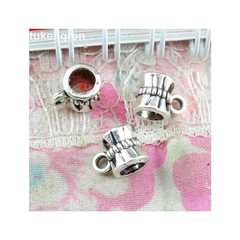 100pcs 9.9*18.5mm Antique Silver Plated Antique Bronze Plated Beads for Jewelry Big Hole Bead fit Bracelet Jewelry Findings-image-OPC-PBRQMH6-NEW