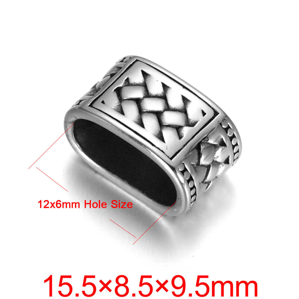 Stainless Steel Slider Beads Oval Large Hole 12x6mm for Charm Leather Bracelet Making Jewelry DIY Slide Charms Accessories-image-OPC-PBRQMT6-NEW