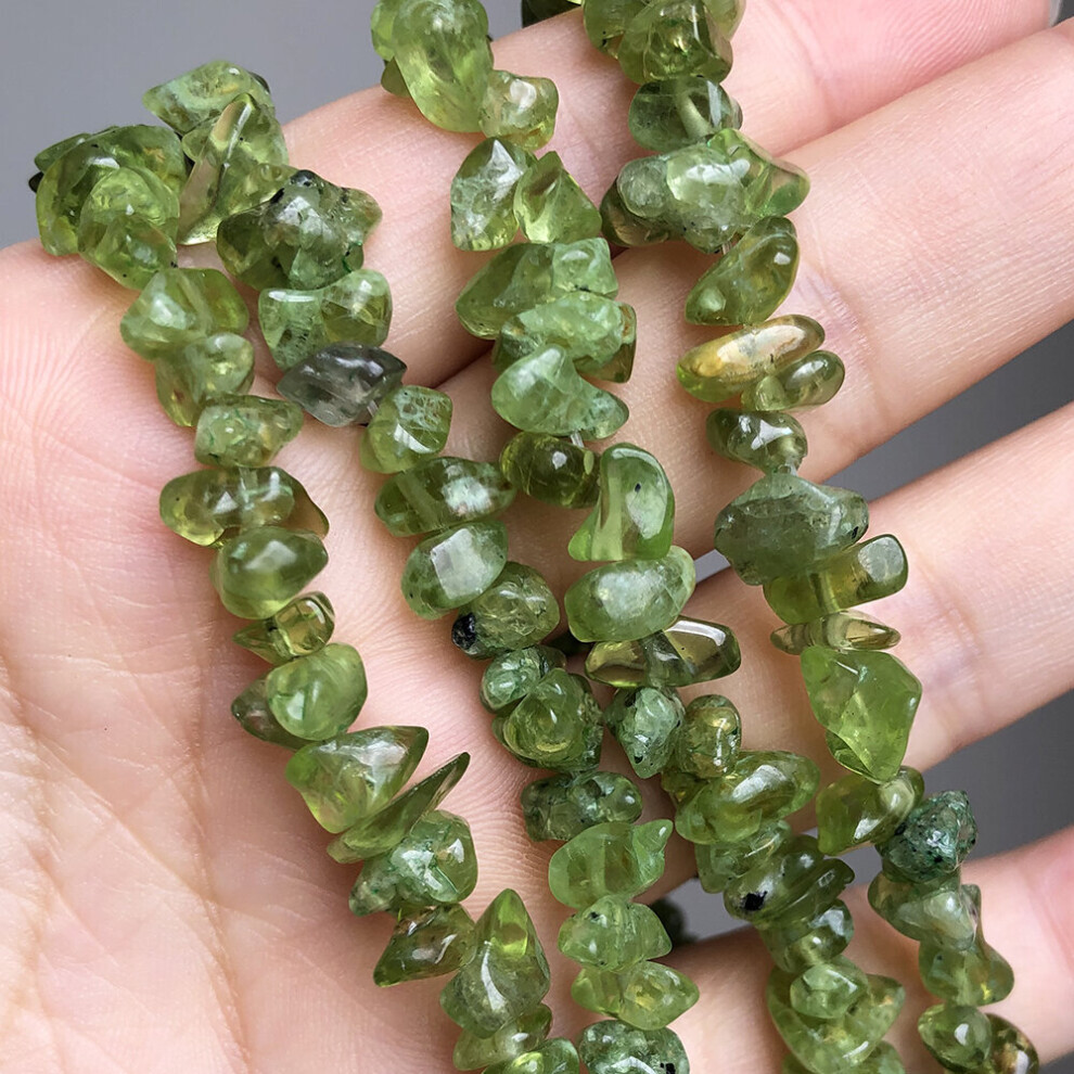 Natural Green Peridots Freeform Gravel Stone 3-5mm Irregular Chips Loose Beads For Jewelry DIY Making Bracelet Accessories 16''-image-OPC-PBRQN8G-NEW