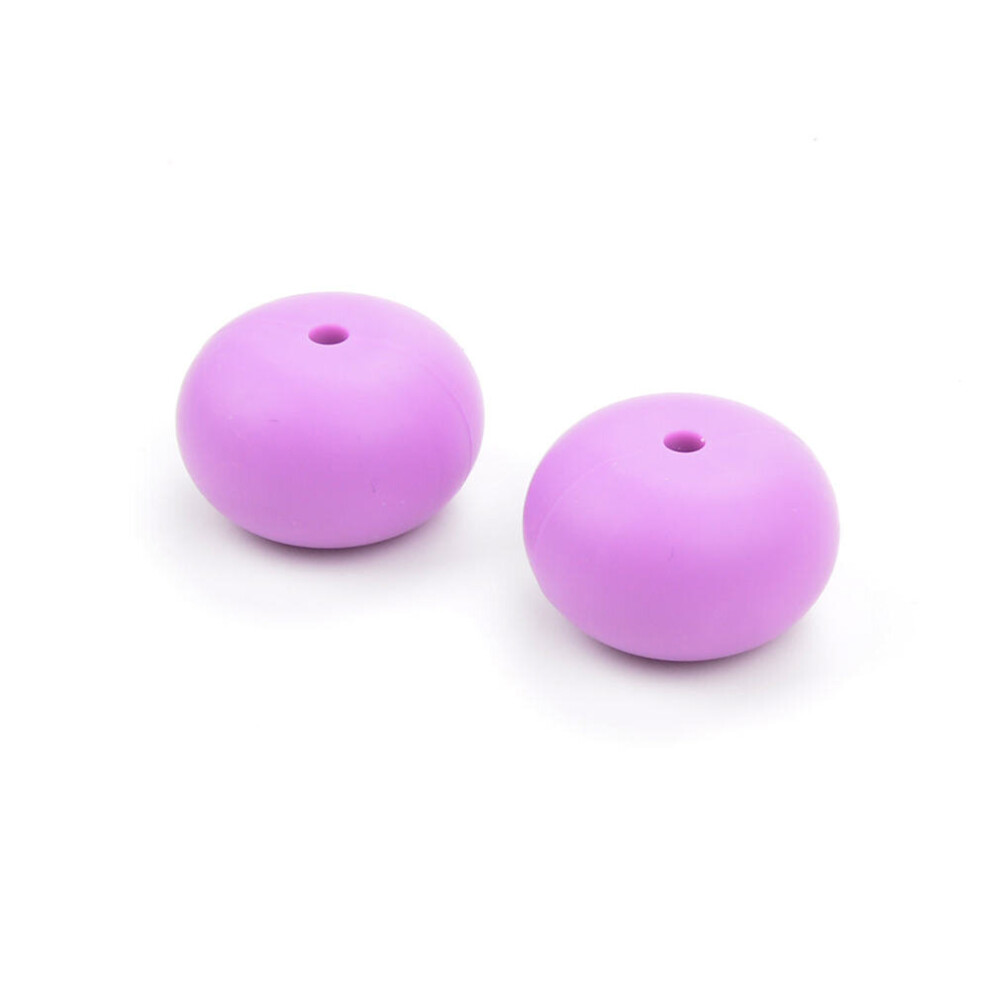 15pcs/lot Abacus Loose Silicone Teething Beads Beaded Necklace Silicone Chew Bead For Baby Silicone Necklace