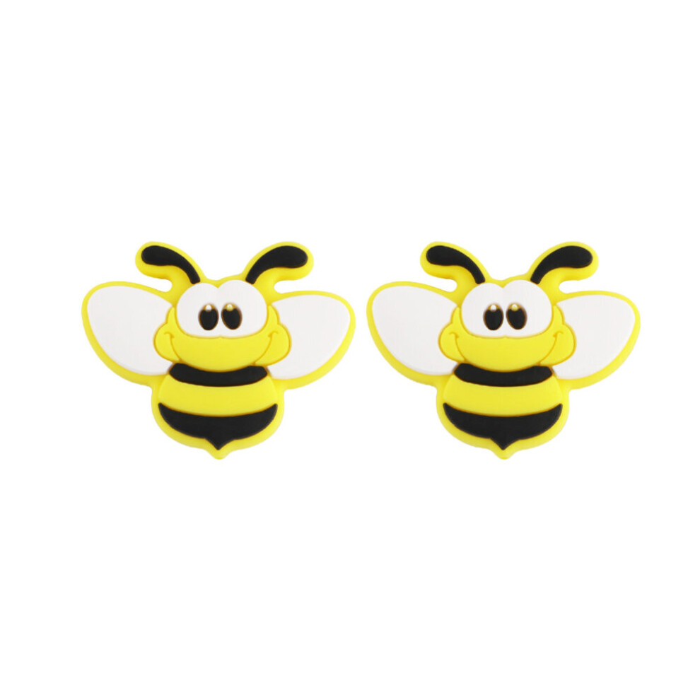 Chenkai 10pcs Bee Shaped Beads Baby Silicone Beads BPA Teething Infant Chewable Dummy Necklace Pacifier Toy Accessories