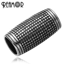 3pcs 8mm 316l Stainless Steel Dots Cylinder Charms Beads For Men Bracelet DIY Beads Jewelry 12*23mm