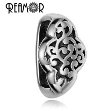5pcs 316l Stainless Steel Punk Skull Beads 12*6mm Large Square Hole Beads Fit Men Bracelet DIY Jewelry Making Accessories