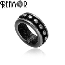 316l Stainless Steel 6mm Large Hole Spacer Beads Charms For Jewelry Making DIY Men Bracelets & Bangles Beads