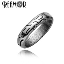 Square Hole 12*6mm 316l Stainless Steel Stripe Charms Beads Fit Men Leather Bracelet DIY Jewelry Making Metal Spacer Bead