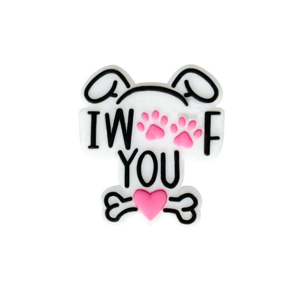 10Pcs Baby Silicone Dog Beads Food Silicone Teether Chewing Beads Cartoon Animal Diy Baby Pacifier Chain Toy Multicoloured