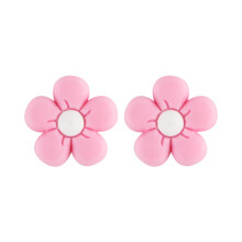 Sunrony 10Pcs Silicone Beads Food Nursing Chewing Flower Bow Rabbit Cartoon DIY Pacifier Chain Necklace Jewelry Accessorie
