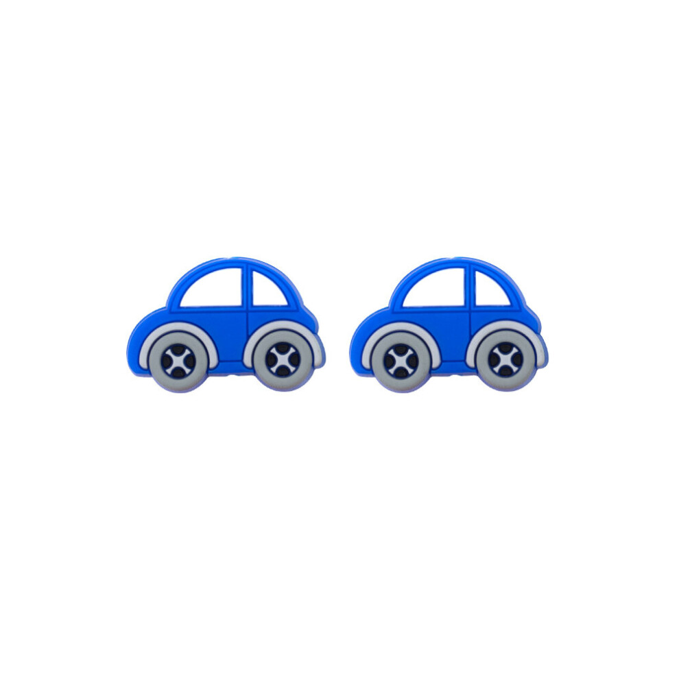 Sunrony 10Pcs Silicone Beads Mini Car Shape Baby Molar Teether DIY Pacifier Chain Necklace Jewelry Accessories