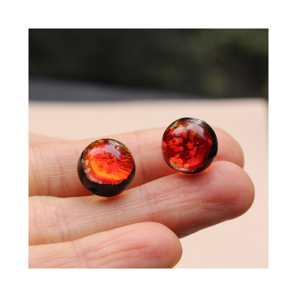 10pcs 8mm 10mm 12mm Lampwork Glass Beads Luminous Lampwork Beads Red Orange for jewelry Making-image-OPC-PBRQSJ5-NEW