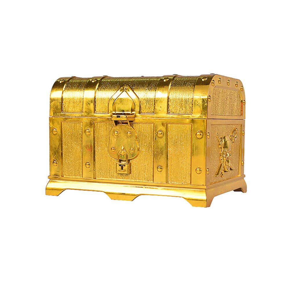 Pirate Treasure Chest Decorative Treasure Chest Keepsake Jewelry Box Plastic Toy Treasure Boxes Party Decor Large Size-image-OPC-PBRQTZ8-NEW