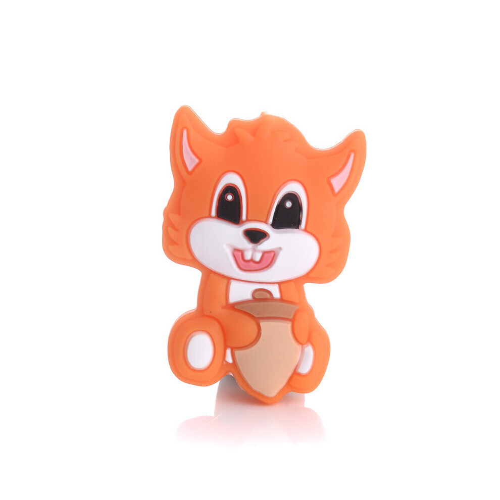 10Pcs Food Cartoon Silicone Beads 21X30mm Animal Teether Bead Chew Toy For Diy Baby Pacifier Chain Jewelry Accessory Multicoloured
