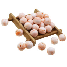 (Marble orange White-12mm) Silicone Beads 10MM BPA 15mm Round Marble Colors Silicone Teethers 100pcs Beads for pacifier DIY SET loose beads 12MM