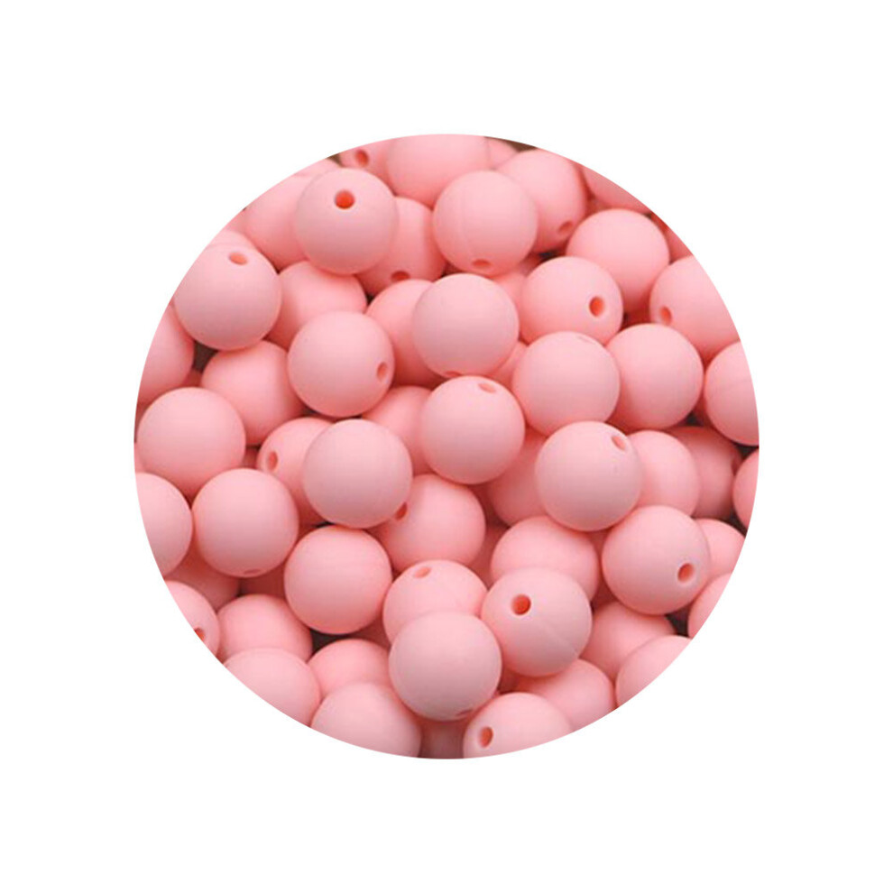Kovict 12Mm 100/200/500/1000Pc Silicone Bead Baby Teething Bead Baby Teether Safe Food Nursing Chewing Round Beads Multicoloured