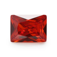 50PCS 3x4~13x18mm Rectangle Shape Princess cut Orange Loose cz stone Synthetic Gems Cubic Zirconia For DIY Jewelry Stone