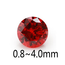 500PCS 0.8mm~4.0mm Round Shape Loose CZ Stone Orange AAAAA Cubic zirconia Synthetic Gems For Jewelry DIY Stone