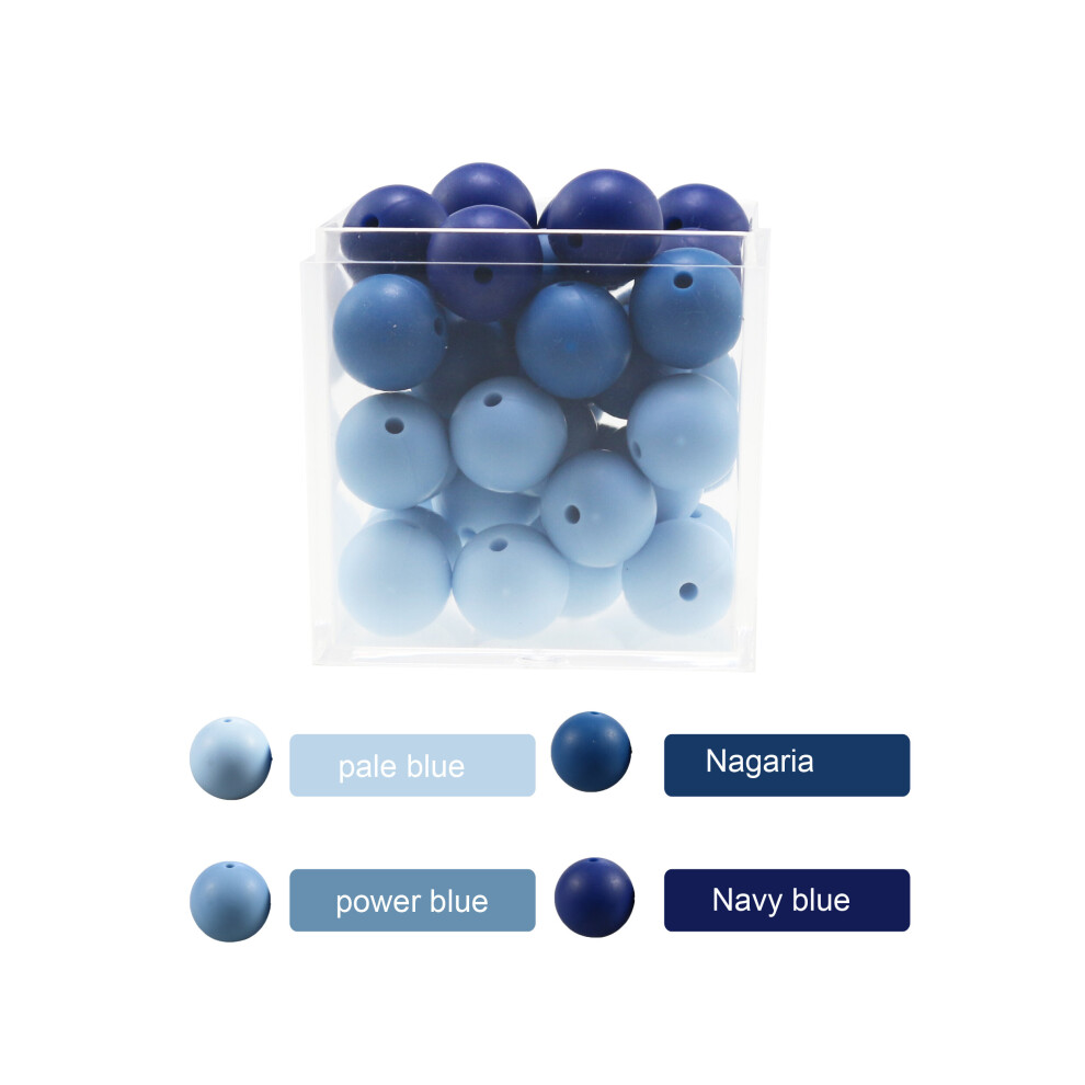 (MIX 1 White-12mm) 100PCS 10/12/15mm Silicone Beads Baby Teething Beads For DIY Nursing Necklace Food Chew Beads BPA Baby Teether