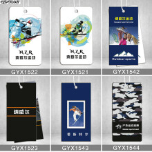 PK031-7 sewing personized hangtags clothing paper swing tag/printed tags with Glue needle string